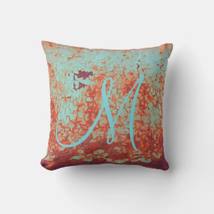 Rust Monogram Cushion