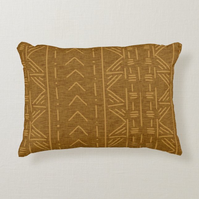 Rust Mudcloth  Decorative Cushion (Front)