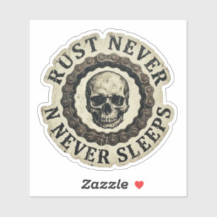 Rust Never Sleeps Biker Chain Decal