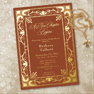 Rust Nouveau Vintage New Chapter Bridal Shower