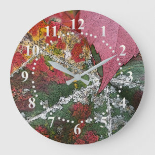 rust of autumn large clock