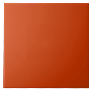 Rust Orange Burnt Sienna Decorative Ceramic Tile