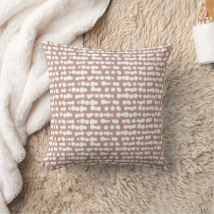 Rust Organic Dots Markmaking Pattern Cushion
