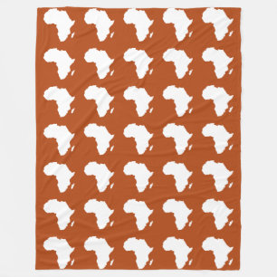 Rust Red Audacious Africa Fleece Blanket