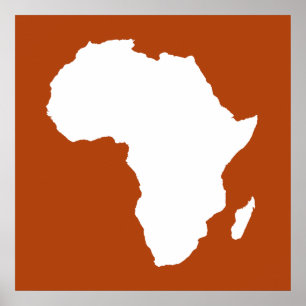 Rust Red Audacious Africa Poster