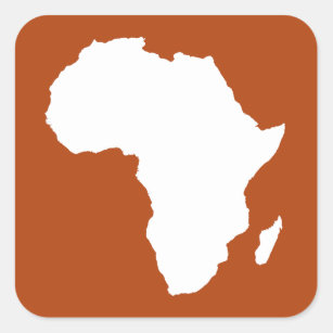 Rust Red Audacious Africa Square Sticker
