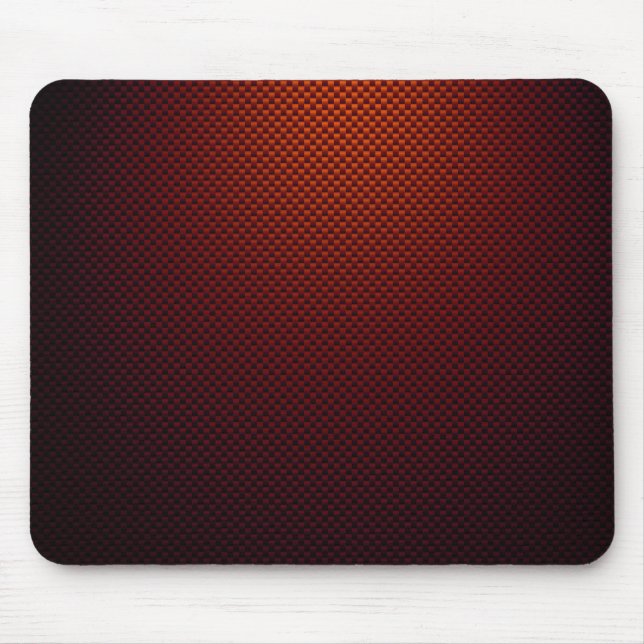 Rust red black carbon fiber patterned mouse pad (Front)