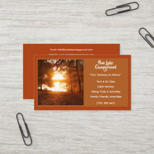 Rust Red Forest Camp Campground Business Card