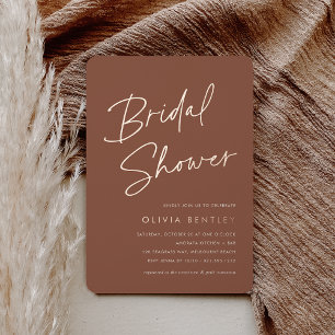Rust & Rose   Boho Minimalist Script Bridal Shower