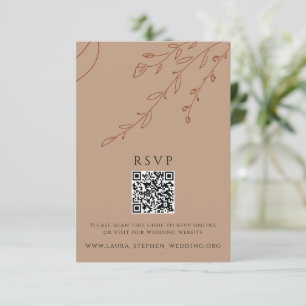 Rust RSVP Online QR Code Wedding Website Invitation