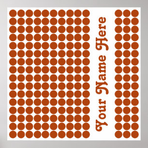Rust Safari Dot with name Poster