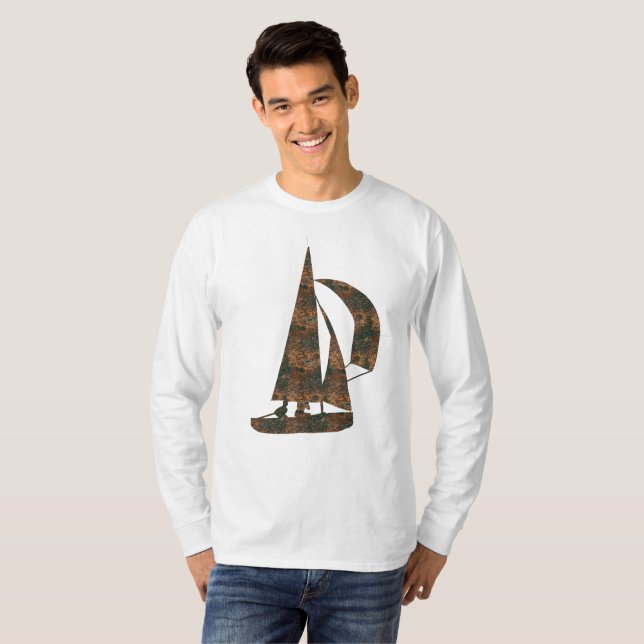 Rust Sailing Long Sleeve T-Shirt (Front Full)