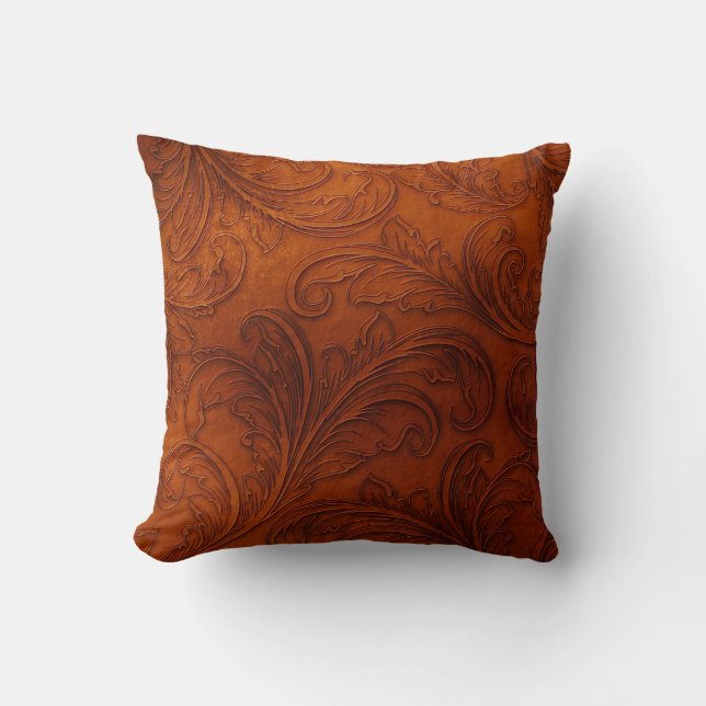 Rust scrolls cushion (Front)