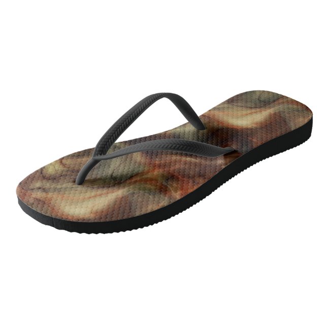 rust smoke marble Abstract Thongs (Angled)