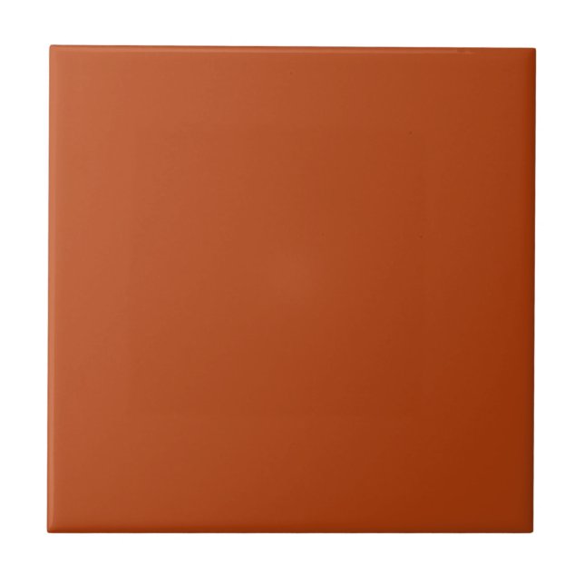 Rust Solid Colour Ceramic Tile (Front)