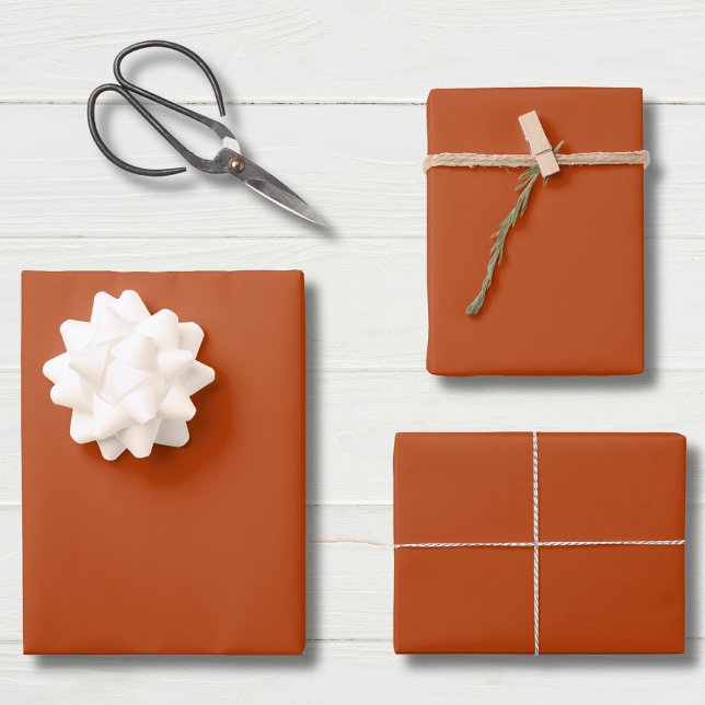 Rust Solid Colour | Classic | Elegant Trendy Wrapping Paper Sheet (Creator Uploaded)