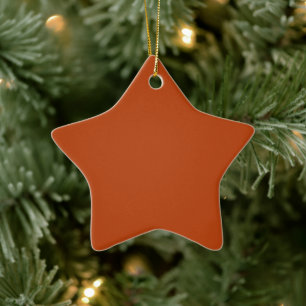 Rust Star Ceramic Ornament