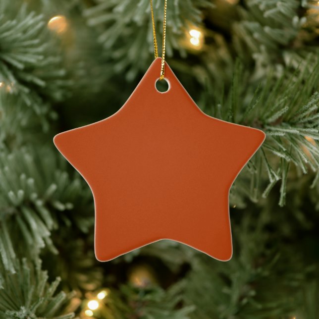 Rust Star Ceramic Ornament (Tree)