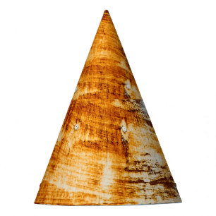 Rust steel sheet, textured background. party hat