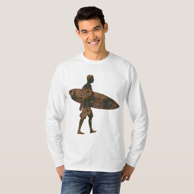 Rust Surfing Long Sleeve T-Shirt (Front Full)