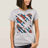 Rust Teal Turquoise Slanted Southwest Look Design
