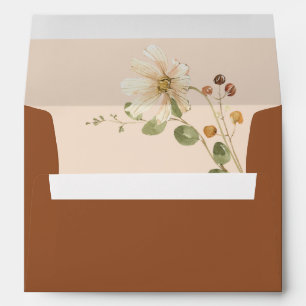 Rust Terracotta Boho Chic Wedding Envelope