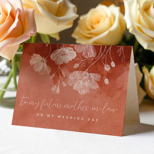 Rust Terracotta Floral Future Mother-in-Law Card