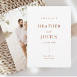 Rust Terracotta Wedding Photo Save The Date<br><div class="desc">Rust Terracotta Wedding Photo Save The Dates</div>