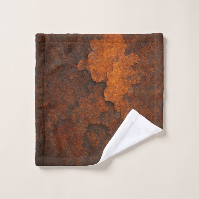 Rust Texture Grunge Background – Aged Metal Design Wash Cloth (Wash Cloth)