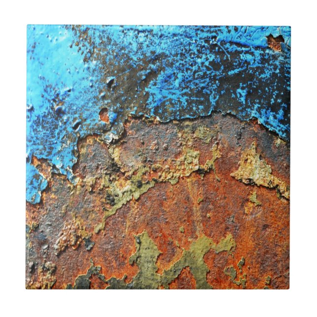 Rust Textured metall Ceramic Tile (Front)