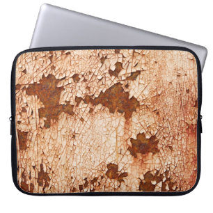Rust textures: weathered surface background. laptop sleeve