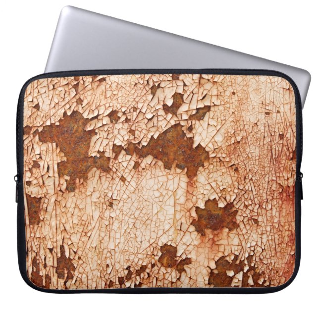 Rust textures: weathered surface background. laptop sleeve (Front)