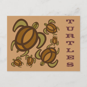 Rust Turtles Postcard
