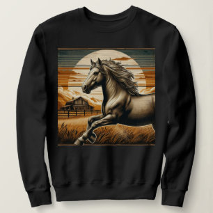 Rust/vintage horse/western sweatshirt
