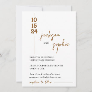 Rust Wedding Invitation,Wedding Desert Boho  Invitation