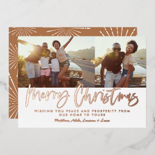 Rust white script Christmas 2 photo Holiday