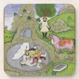 Rustam killing the White Demon, illustration from Coaster