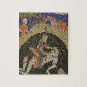 Rustam slays the White Div of Mazandaran, illustra Jigsaw Puzzle