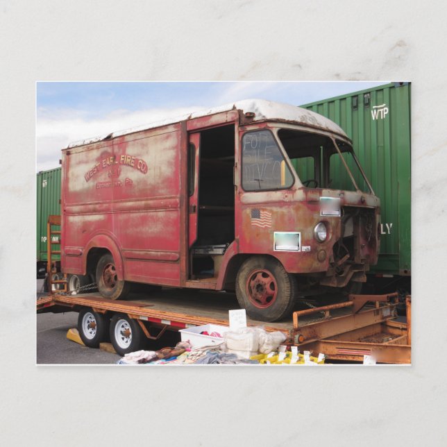 Rusted Ambulance Postcard (Front)