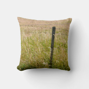 Rusted barbed wire fence cushion