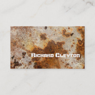 Rusted corroded metal, texture custom business card
