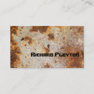 Rusted corroded metal, texture custom business card