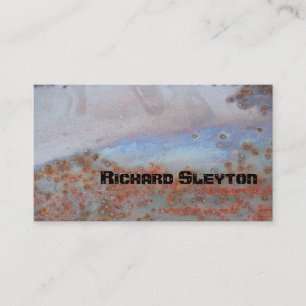 Rusted corroded metal, texture custom business card