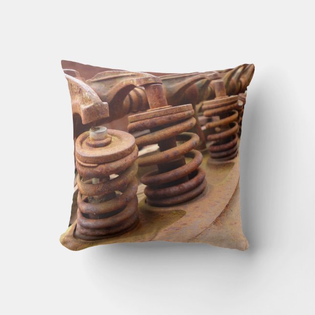 Rusted Engine Parts Manly Automotive Theme Cushion (Front)