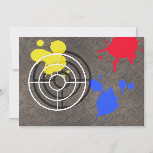 Rusted Grate with Gun Sight Invitation (Front)