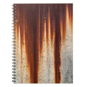 Rusted Grunge Wall: Textured Sagging Notebook