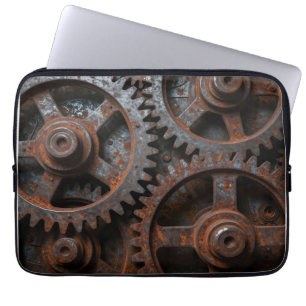 Rusted Industrial Mechanism Laptop Sleeve