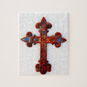 Rusted Iron Cross Christian Gifts Jigsaw Puzzle