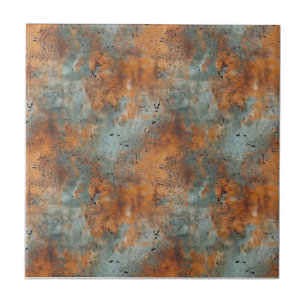 Rusted Iron Metal  Ceramic Tile