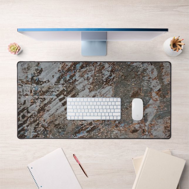 Rusted Metal, A Gel Print Abstract Desk Mat (Office 1)